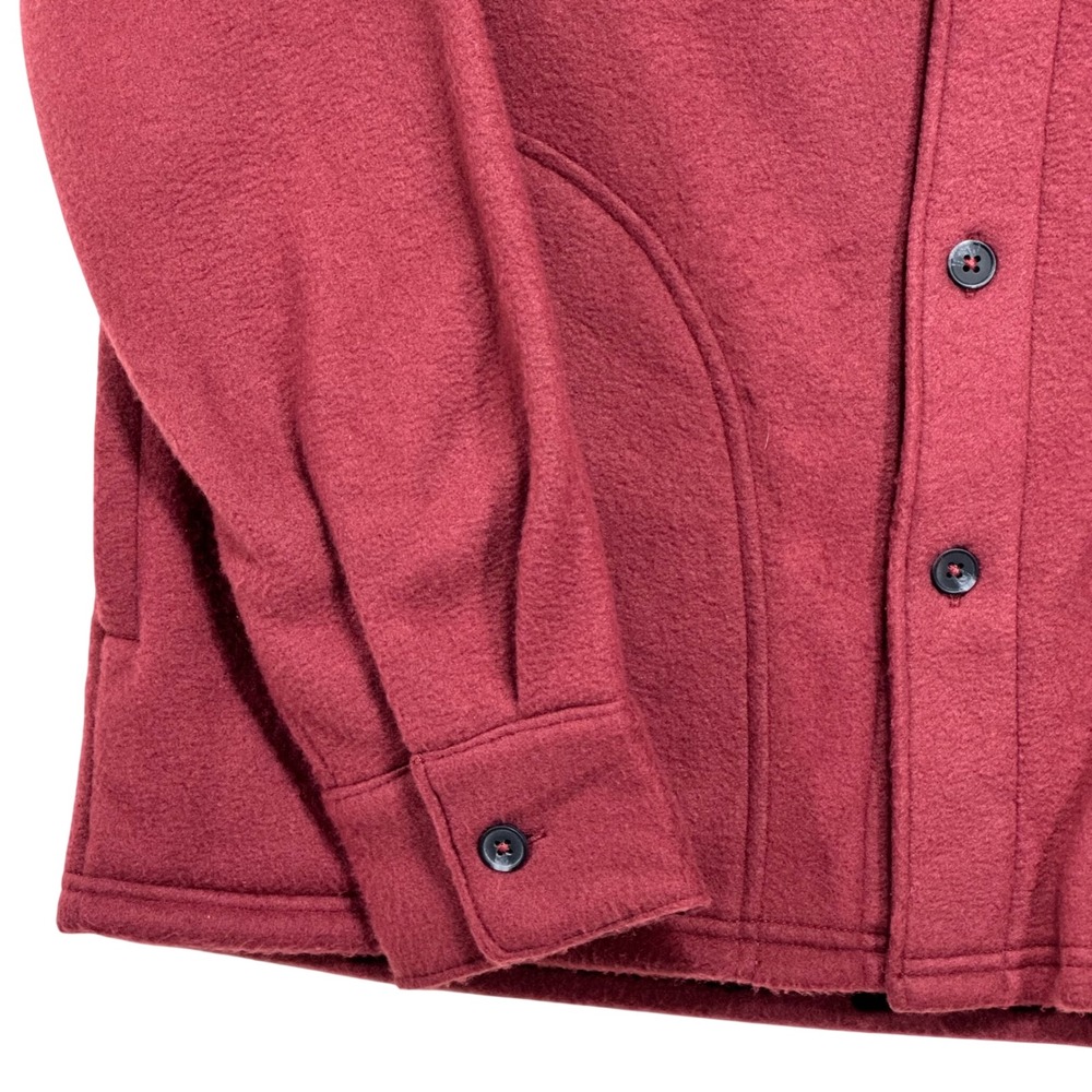 Goodfellow & Co Mens Maroon Fleece Shacket Button Up Jacket  Medium NEW - Picture 3 of 8